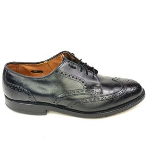 Allen Edmonds "Auburn" Black Leather Oxford  Wingtip dress shoes Size 9.5
